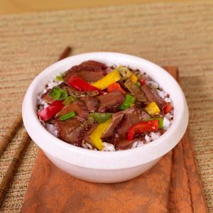 Mongolian-inspired Beef Bowl